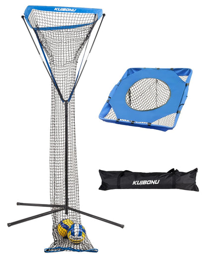 KuiBonu Volleyball Setter Trainer Net - Adjustable Height Volleyball Target Net | Volleyball Rebounder with Sturdy Steel Base | Perfect for Serving Spiking and Setting Training